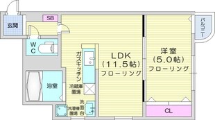 コトン大通中央の物件間取画像